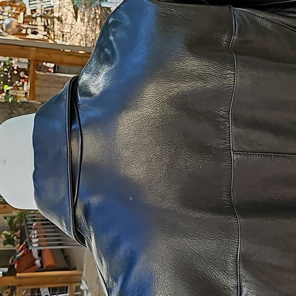 Men's ANDREW MARC Additions Saks Fifth Ave Black Leather lined Jacket Coat M - Picture 8 of 16